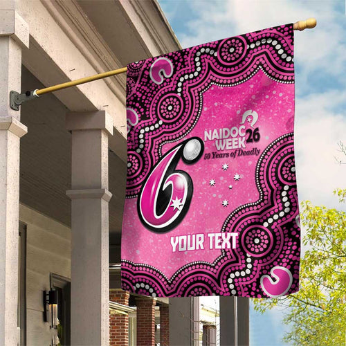 Sydney Sixers NAIDOC Week 2026 Custom Garden Flag 50 Years Deadly Indigenous Art Glitter Effect