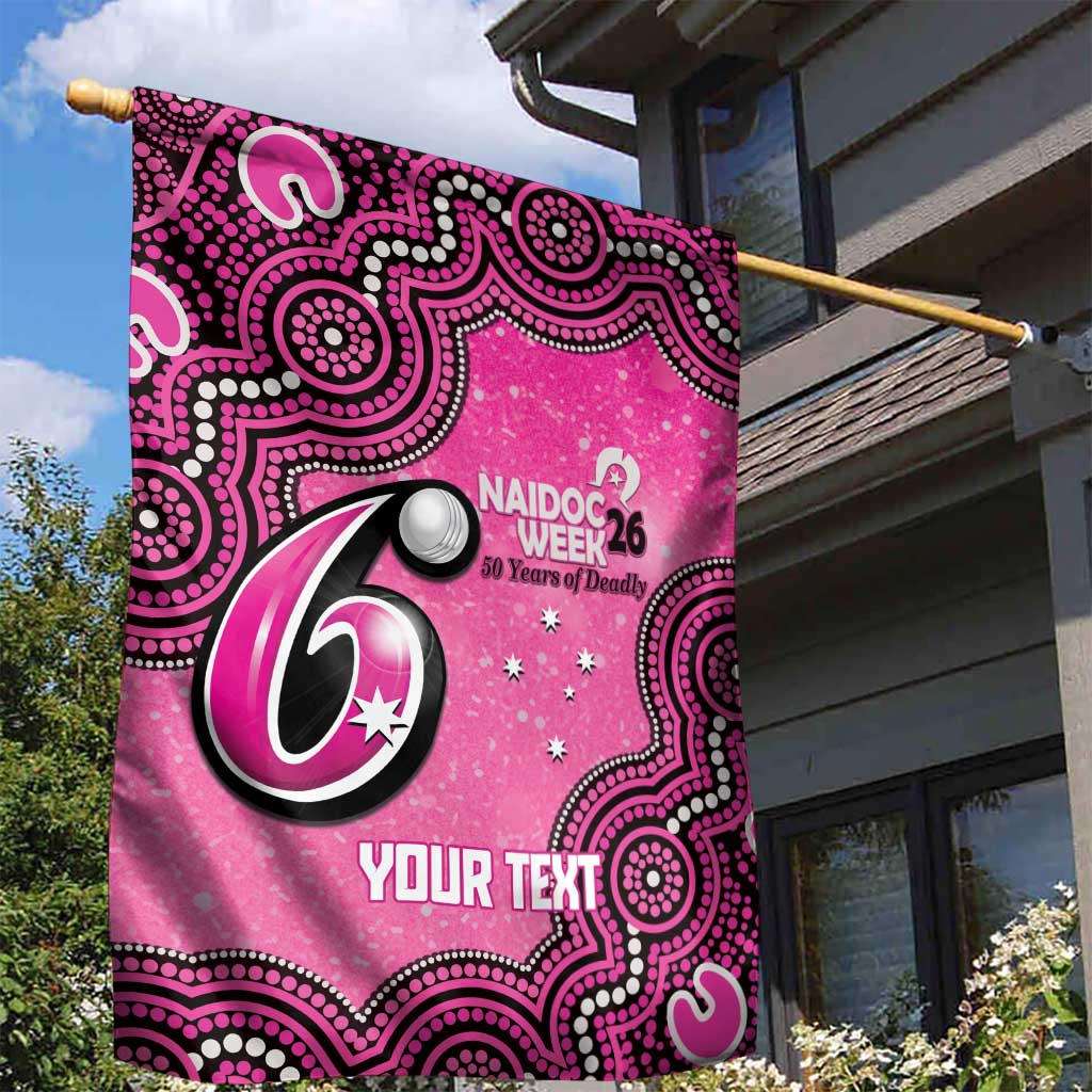 Sydney Sixers NAIDOC Week 2026 Custom Garden Flag 50 Years Deadly Indigenous Art Glitter Effect