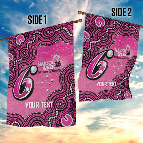 Sydney Sixers NAIDOC Week 2026 Custom Garden Flag 50 Years Deadly Indigenous Art Glitter Effect