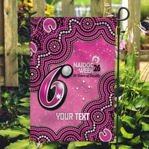 Sydney Sixers NAIDOC Week 2026 Custom Garden Flag 50 Years Deadly Indigenous Art Glitter Effect