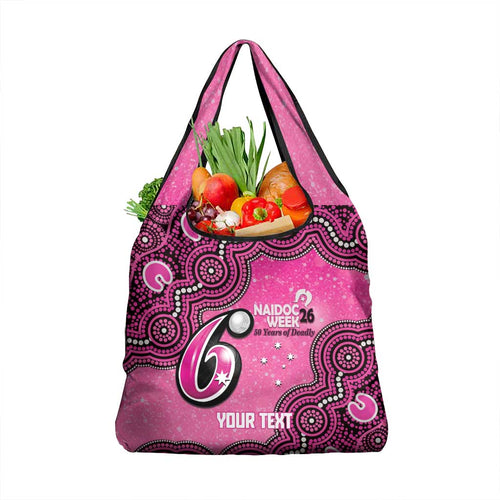Sydney Sixers NAIDOC Week 2026 Custom Grocery Bag 50 Years Deadly Indigenous Art Glitter Effect