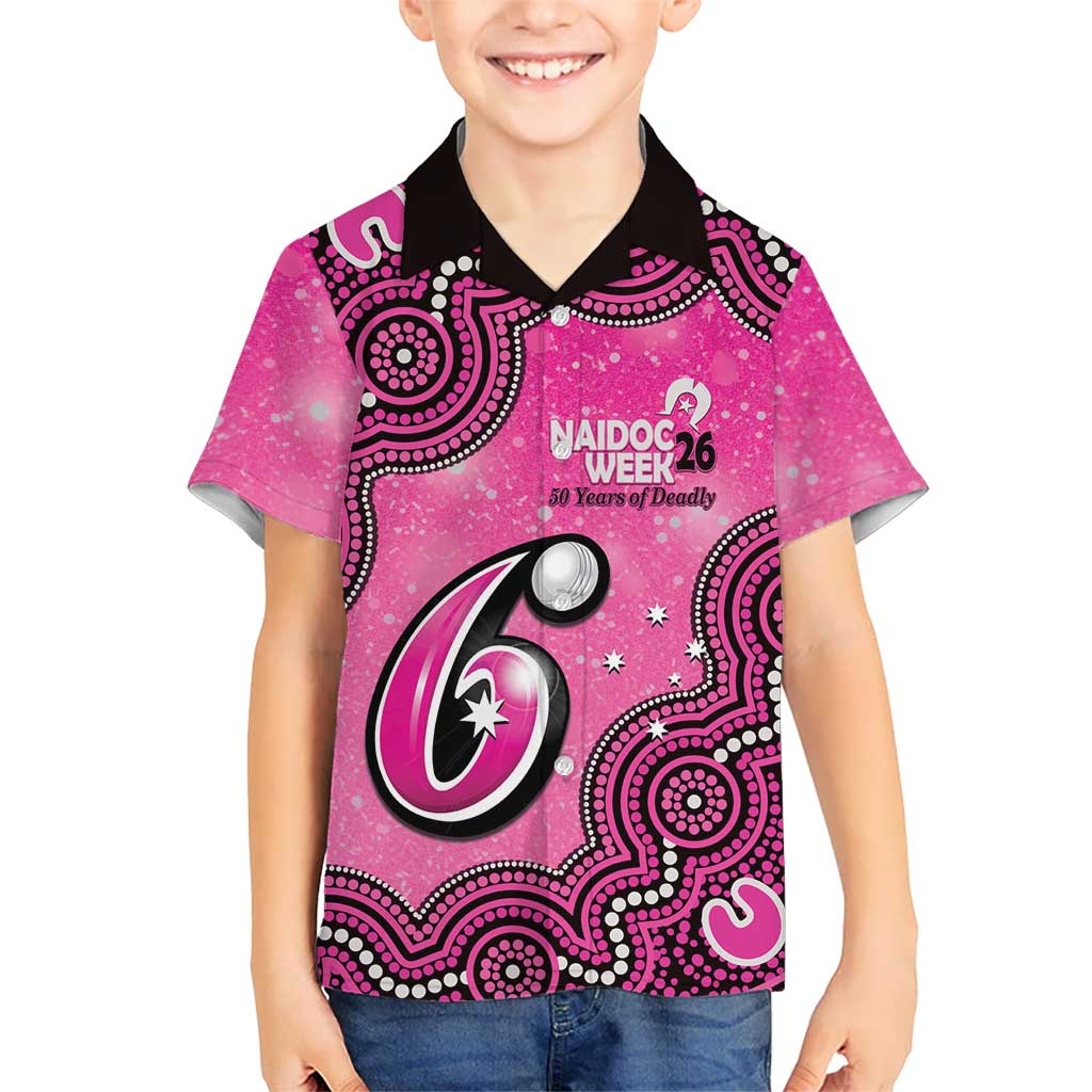 Sydney Sixers NAIDOC Week 2026 Custom Hawaiian Shirt 50 Years Deadly Indigenous Art Glitter Effect