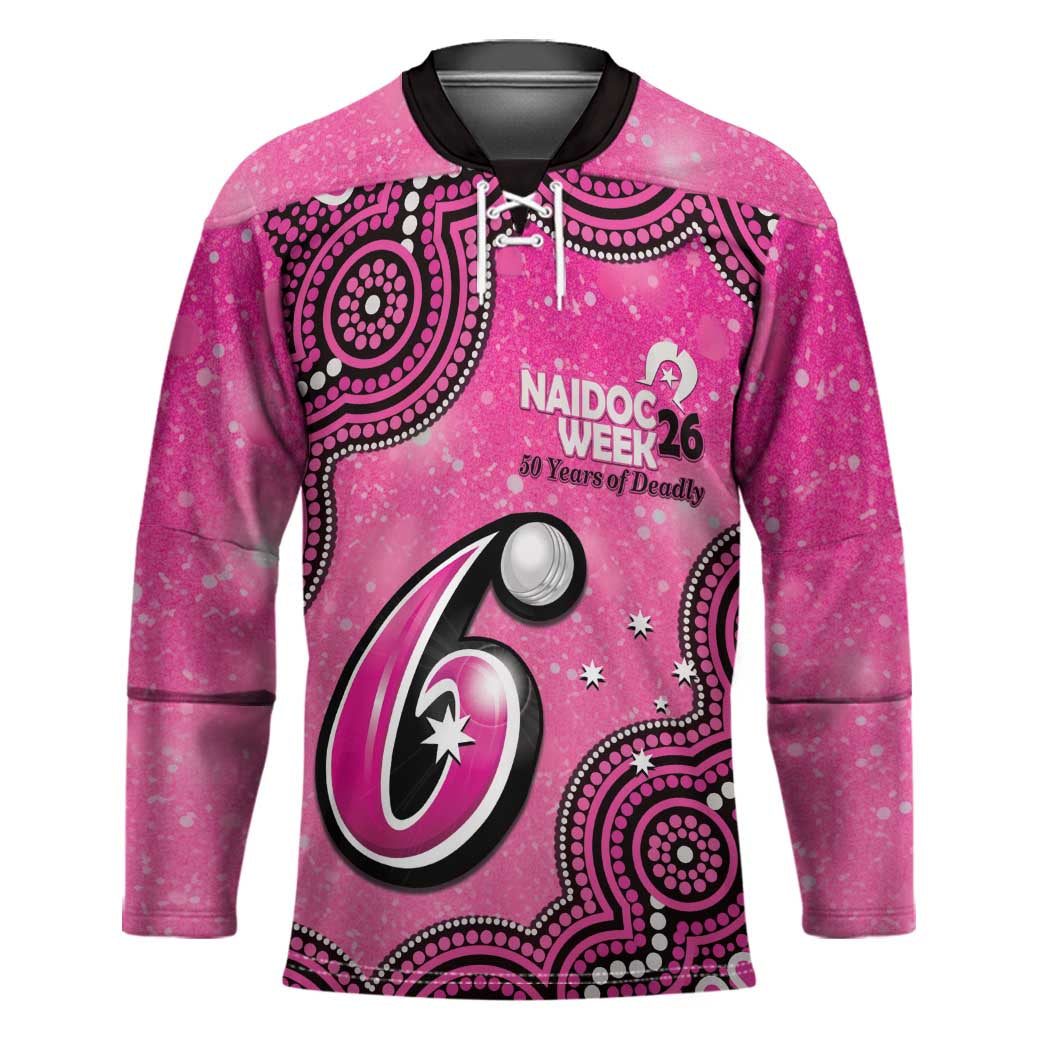 Sydney Sixers NAIDOC Week 2026 Custom Hockey Jersey 50 Years Deadly Indigenous Art Glitter Effect