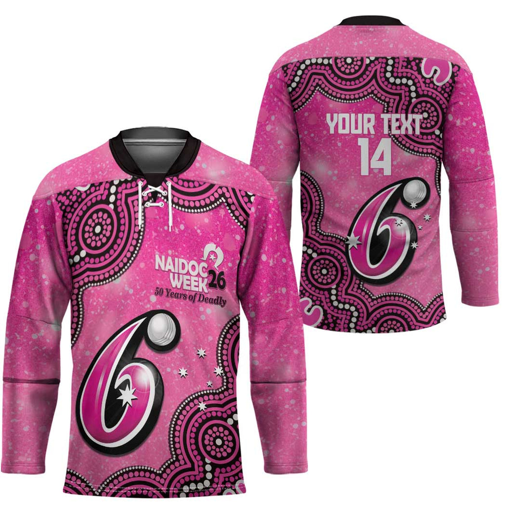 Sydney Sixers NAIDOC Week 2026 Custom Hockey Jersey 50 Years Deadly Indigenous Art Glitter Effect