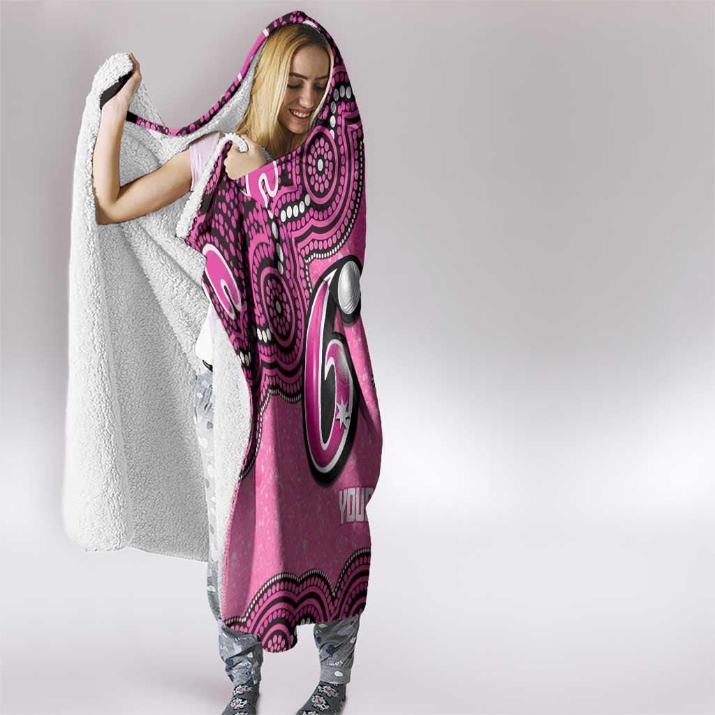 Sydney Sixers NAIDOC Week 2026 Custom Hooded Blanket 50 Years Deadly Indigenous Art Glitter Effect