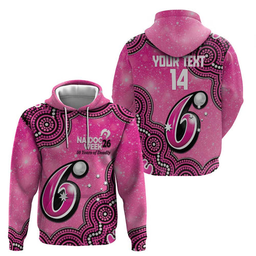 Sydney Sixers NAIDOC Week 2026 Custom Hoodie 50 Years Deadly Indigenous Art Glitter Effect