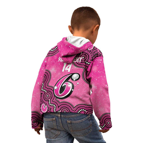 Sydney Sixers NAIDOC Week 2026 Custom Kid Hoodie 50 Years Deadly Indigenous Art Glitter Effect