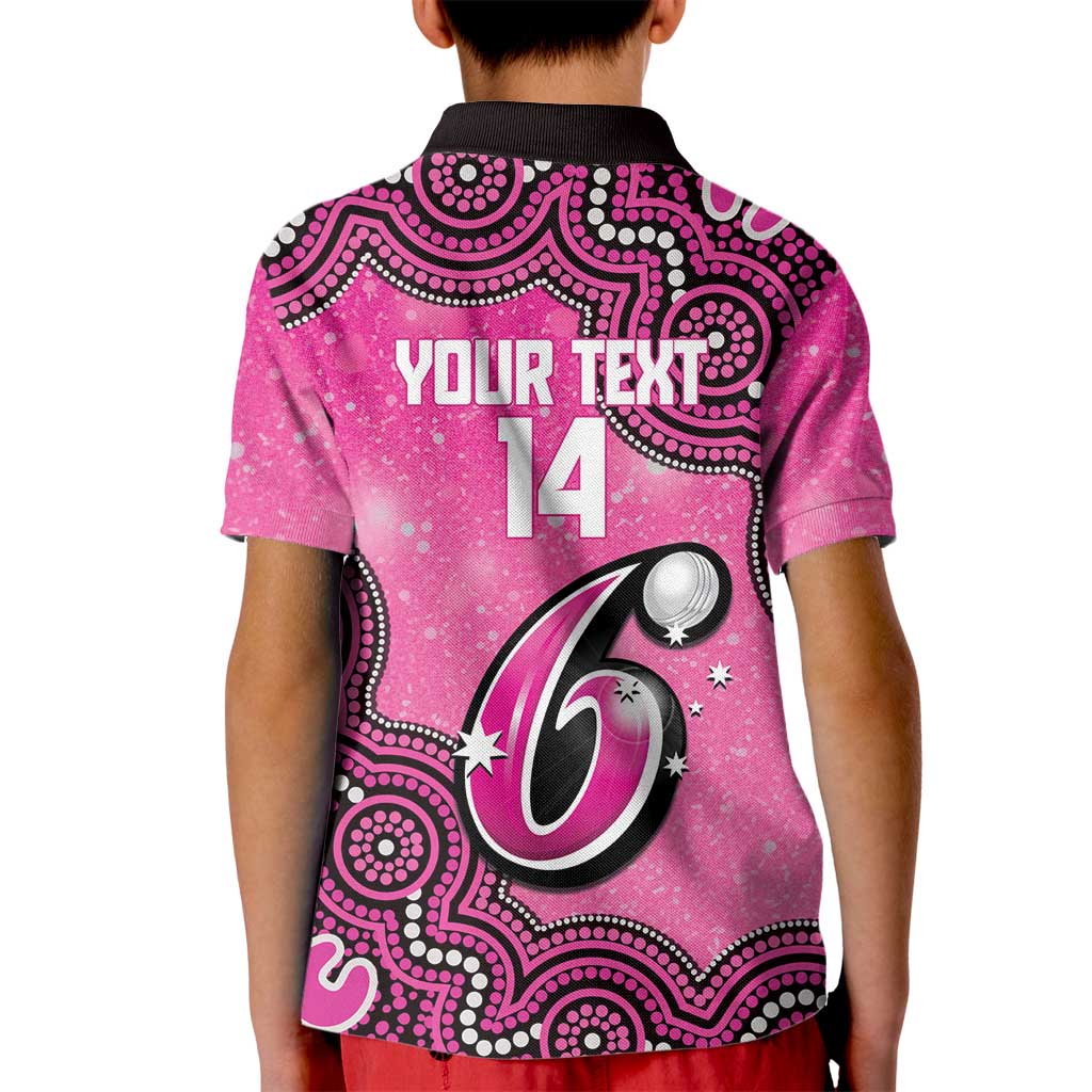 Sydney Sixers NAIDOC Week 2026 Custom Kid Polo Shirt 50 Years Deadly Indigenous Art Glitter Effect