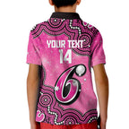 Sydney Sixers NAIDOC Week 2026 Custom Kid Polo Shirt 50 Years Deadly Indigenous Art Glitter Effect