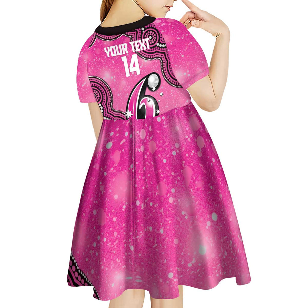 Sydney Sixers NAIDOC Week 2026 Custom Kid Short Sleeve Dress 50 Years Deadly Indigenous Art Glitter Effect