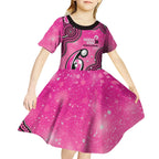 Sydney Sixers NAIDOC Week 2026 Custom Kid Short Sleeve Dress 50 Years Deadly Indigenous Art Glitter Effect