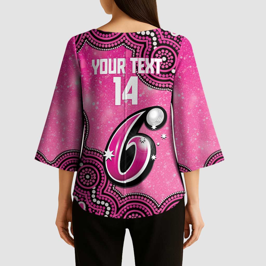 Sydney Sixers NAIDOC Week 2026 Custom Kimono Sleeve Blouse 50 Years Deadly Indigenous Art Glitter Effect