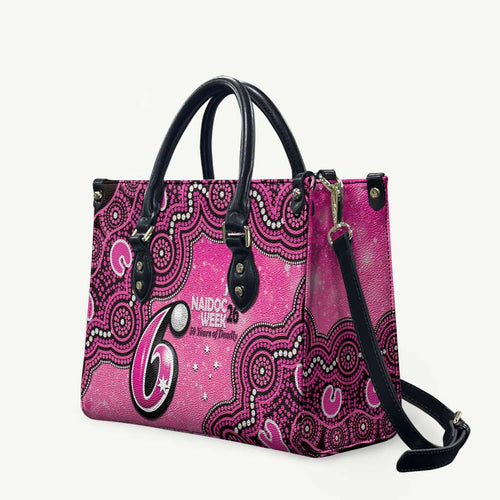 Sydney Sixers NAIDOC Week 2026 Custom Leather Bag 50 Years Deadly Indigenous Art Glitter Effect