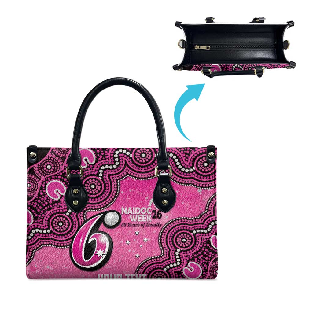 Sydney Sixers NAIDOC Week 2026 Custom Leather Bag 50 Years Deadly Indigenous Art Glitter Effect