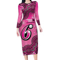 Sydney Sixers NAIDOC Week 2026 Custom Long Sleeve Bodycon Dress 50 Years Deadly Indigenous Art Glitter Effect