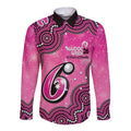 Sydney Sixers NAIDOC Week 2026 Custom Long Sleeve Button Shirt 50 Years Deadly Indigenous Art Glitter Effect