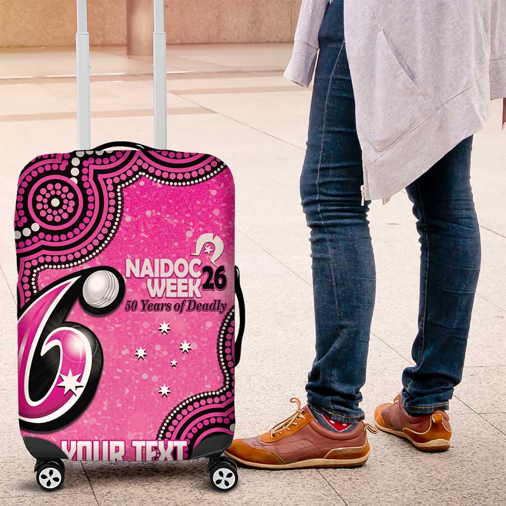 Sydney Sixers NAIDOC Week 2026 Custom Luggage Cover 50 Years Deadly Indigenous Art Glitter Effect