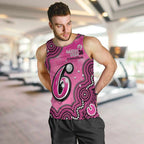 Sydney Sixers NAIDOC Week 2026 Custom Men Tank Top 50 Years Deadly Indigenous Art Glitter Effect