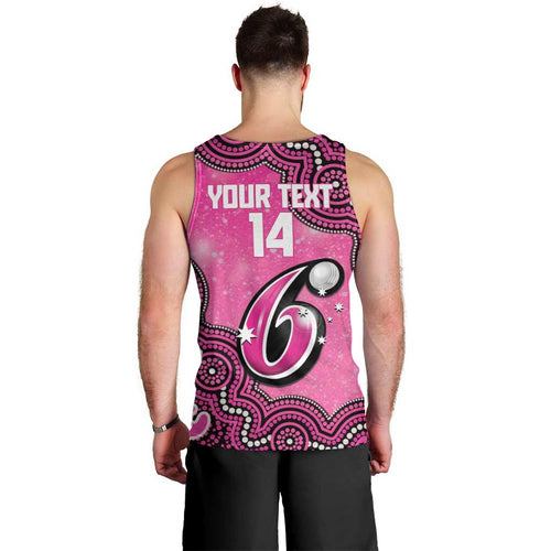 Sydney Sixers NAIDOC Week 2026 Custom Men Tank Top 50 Years Deadly Indigenous Art Glitter Effect