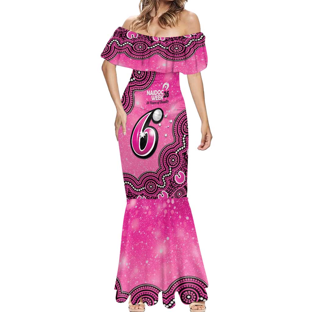 Sydney Sixers NAIDOC Week 2026 Custom Mermaid Dress 50 Years Deadly Indigenous Art Glitter Effect