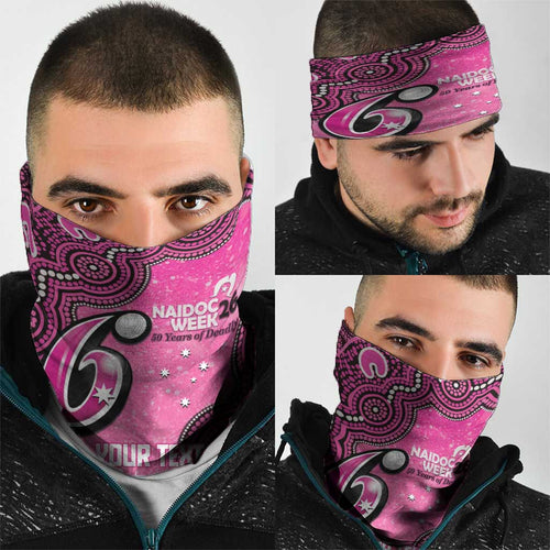 Sydney Sixers NAIDOC Week 2026 Custom Neck Gaiter 50 Years Deadly Indigenous Art Glitter Effect