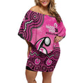 Sydney Sixers NAIDOC Week 2026 Custom Off Shoulder Short Dress 50 Years Deadly Indigenous Art Glitter Effect