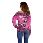 Sydney Sixers NAIDOC Week 2026 Custom Off Shoulder Sweater 50 Years Deadly Indigenous Art Glitter Effect