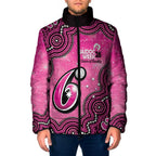 Sydney Sixers NAIDOC Week 2026 Custom Padded Jacket 50 Years Deadly Indigenous Art Glitter Effect