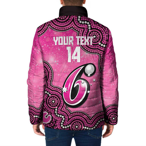 Sydney Sixers NAIDOC Week 2026 Custom Padded Jacket 50 Years Deadly Indigenous Art Glitter Effect