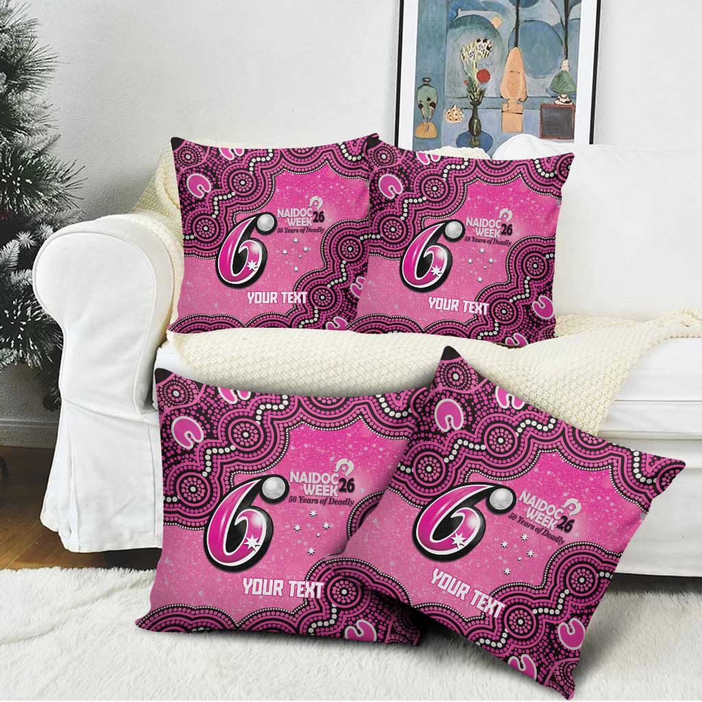 Sydney Sixers NAIDOC Week 2026 Custom Pillow Cover 50 Years Deadly Indigenous Art Glitter Effect