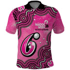 Sydney Sixers NAIDOC Week 2026 Custom Polo Shirt 50 Years Deadly Indigenous Art Glitter Effect