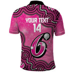 Sydney Sixers NAIDOC Week 2026 Custom Polo Shirt 50 Years Deadly Indigenous Art Glitter Effect