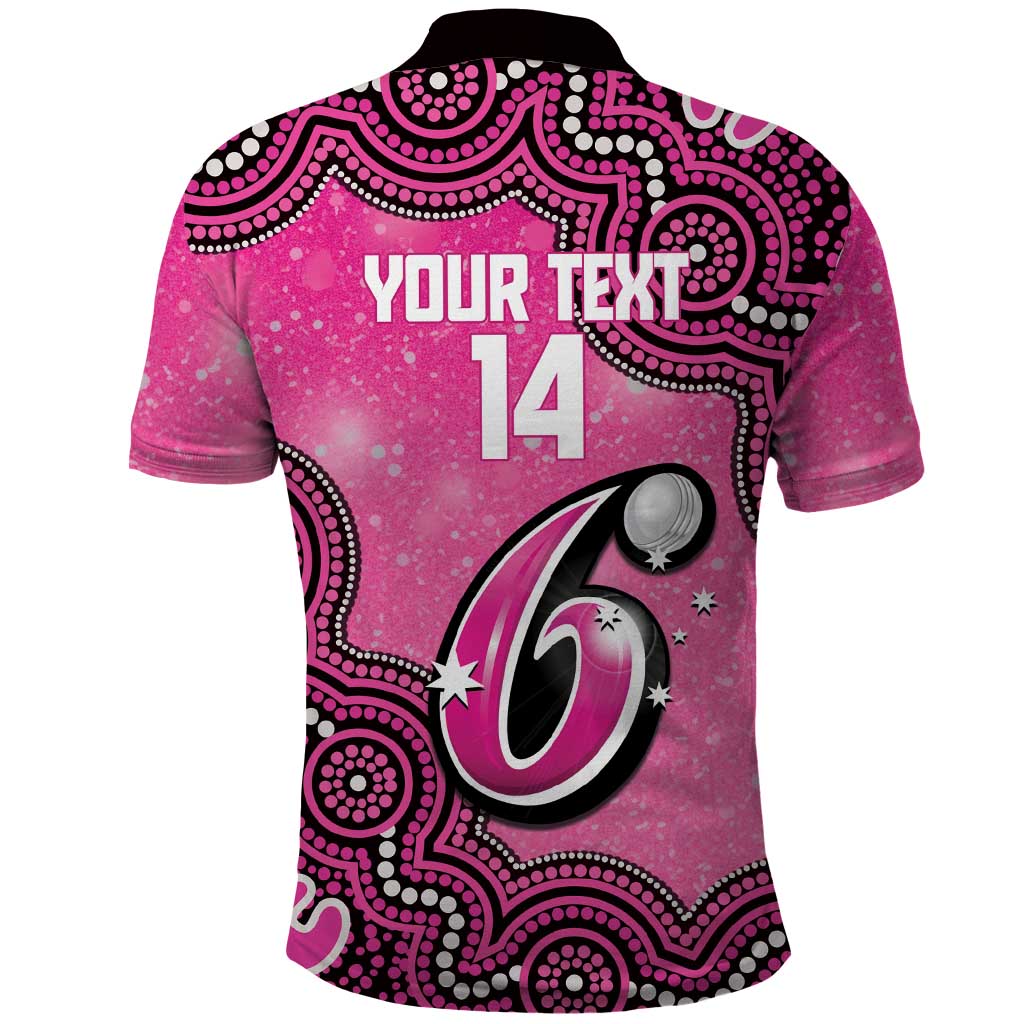 Sydney Sixers NAIDOC Week 2026 Custom Polo Shirt 50 Years Deadly Indigenous Art Glitter Effect