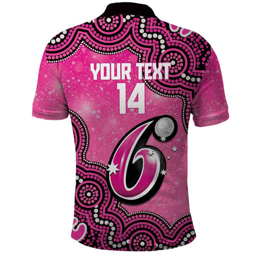 Sydney Sixers NAIDOC Week 2026 Custom Polo Shirt 50 Years Deadly Indigenous Art Glitter Effect
