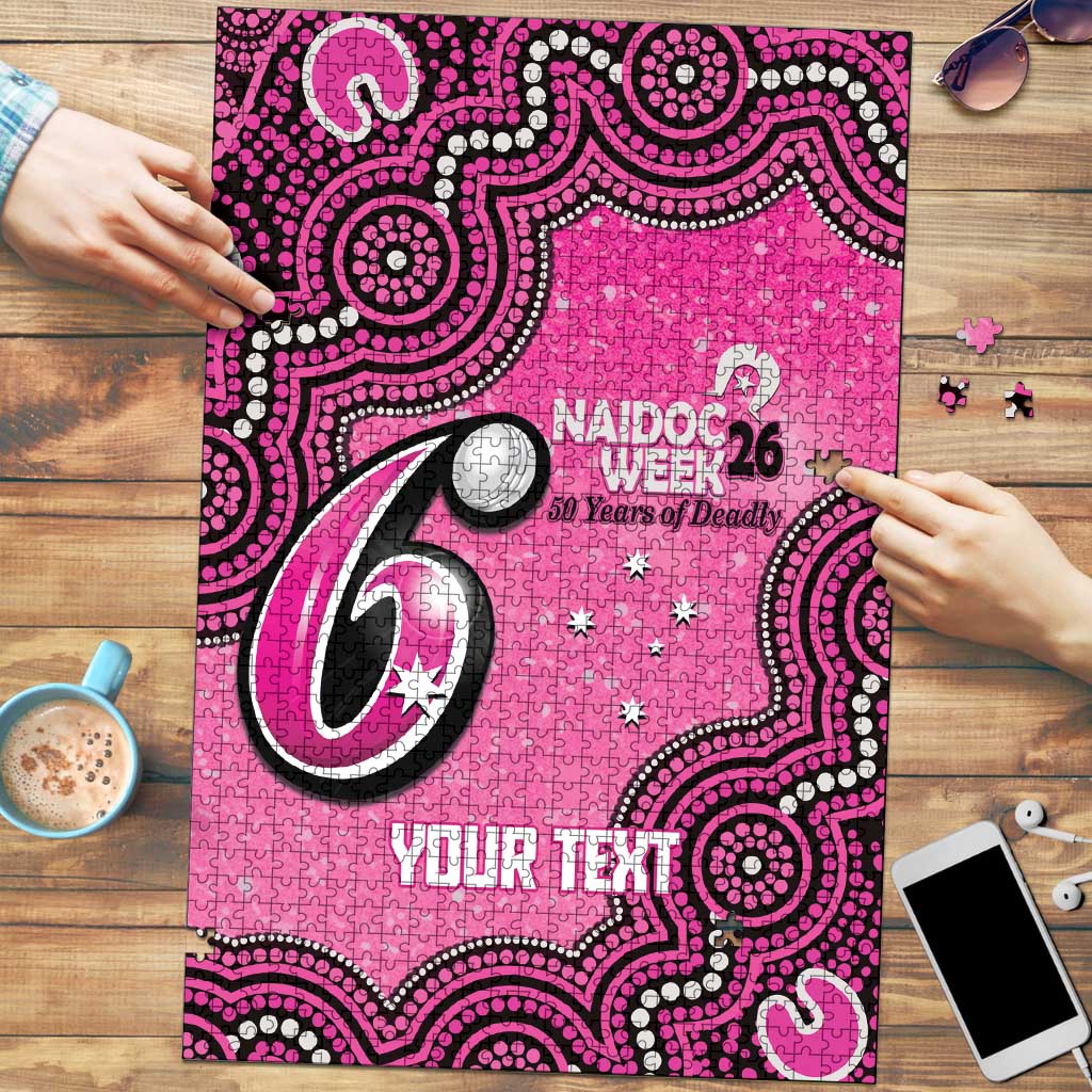 Sydney Sixers NAIDOC Week 2026 Custom Puzzle 50 Years Deadly Indigenous Art Glitter Effect