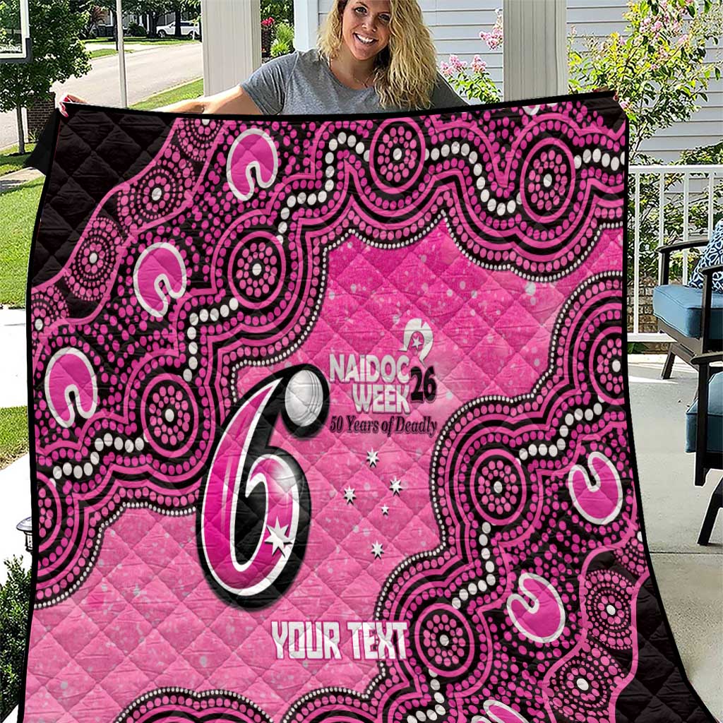Sydney Sixers NAIDOC Week 2026 Custom Quilt 50 Years Deadly Indigenous Art Glitter Effect
