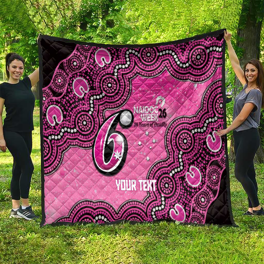 Sydney Sixers NAIDOC Week 2026 Custom Quilt 50 Years Deadly Indigenous Art Glitter Effect