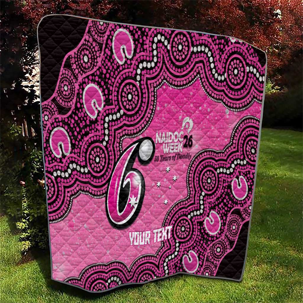 Sydney Sixers NAIDOC Week 2026 Custom Quilt 50 Years Deadly Indigenous Art Glitter Effect