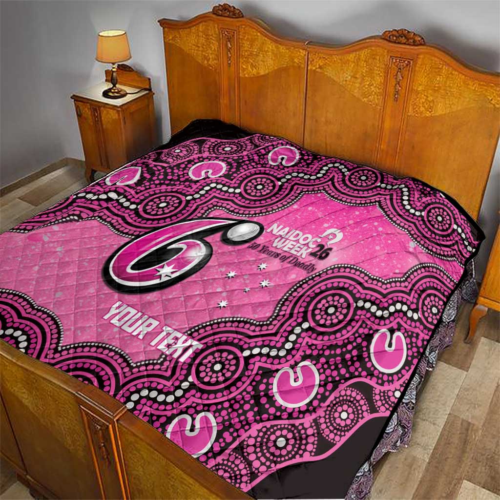 Sydney Sixers NAIDOC Week 2026 Custom Quilt 50 Years Deadly Indigenous Art Glitter Effect
