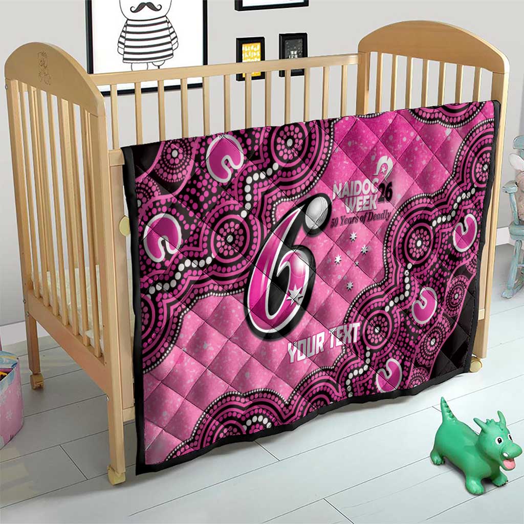 Sydney Sixers NAIDOC Week 2026 Custom Quilt 50 Years Deadly Indigenous Art Glitter Effect