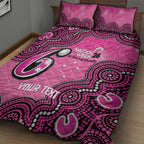 Sydney Sixers NAIDOC Week 2026 Custom Quilt Bed Set 50 Years Deadly Indigenous Art Glitter Effect