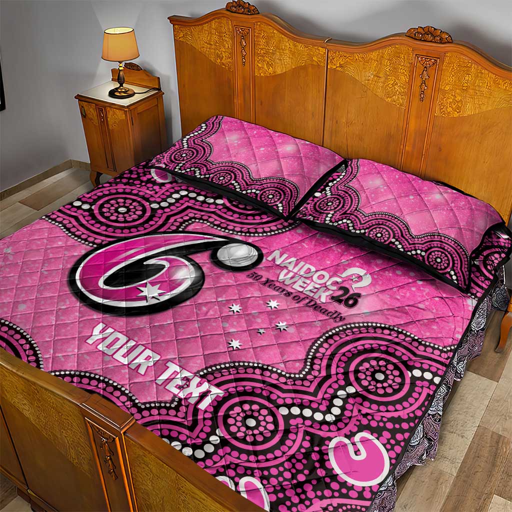 Sydney Sixers NAIDOC Week 2026 Custom Quilt Bed Set 50 Years Deadly Indigenous Art Glitter Effect