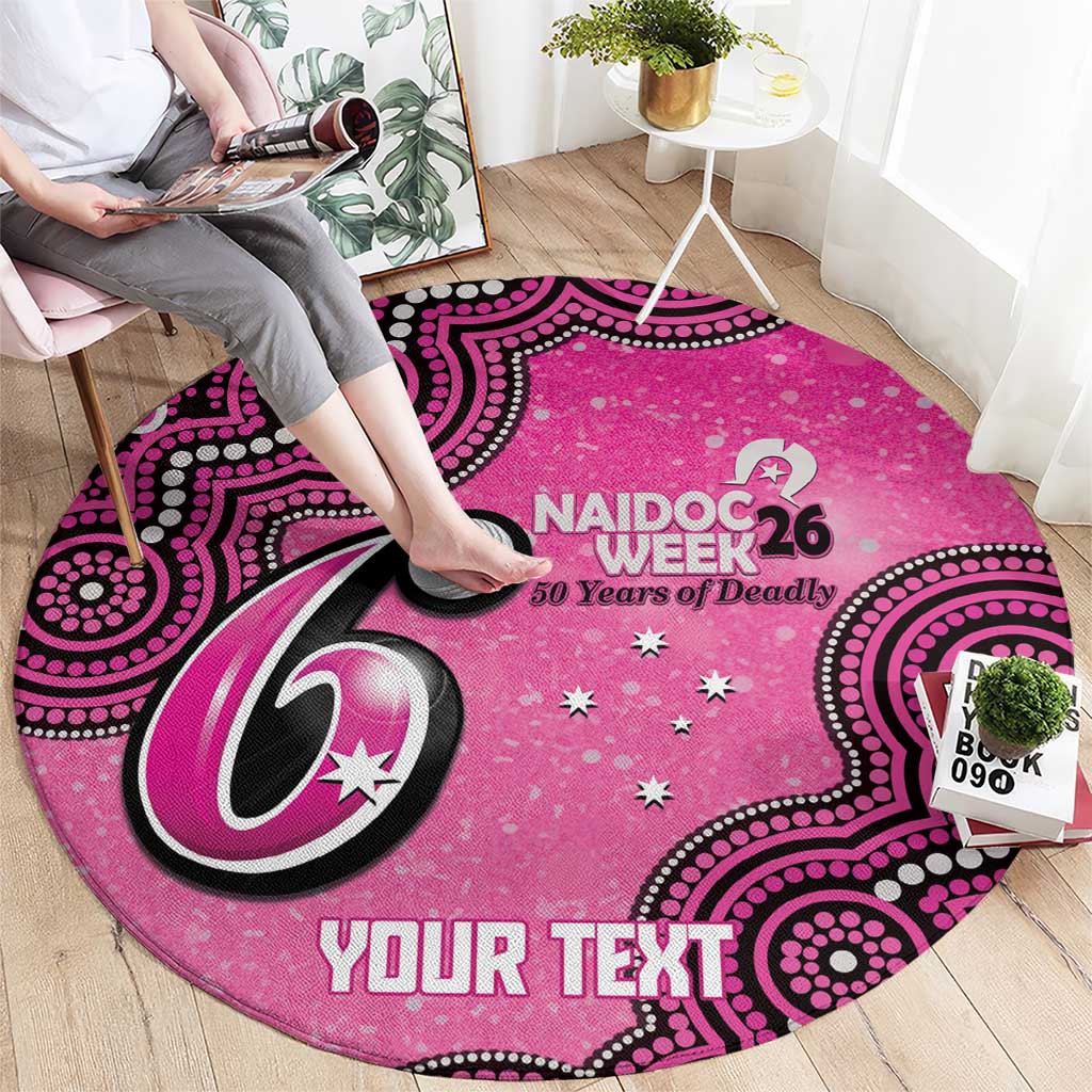 Sydney Sixers NAIDOC Week 2026 Custom Round Carpet 50 Years Deadly Indigenous Art Glitter Effect
