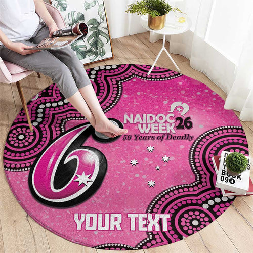 Sydney Sixers NAIDOC Week 2026 Custom Round Carpet 50 Years Deadly Indigenous Art Glitter Effect