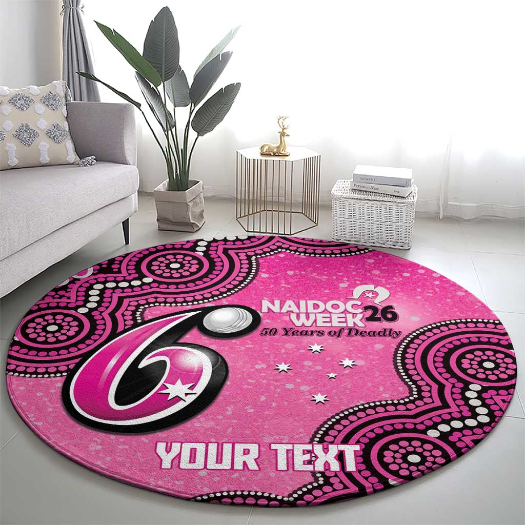 Sydney Sixers NAIDOC Week 2026 Custom Round Carpet 50 Years Deadly Indigenous Art Glitter Effect