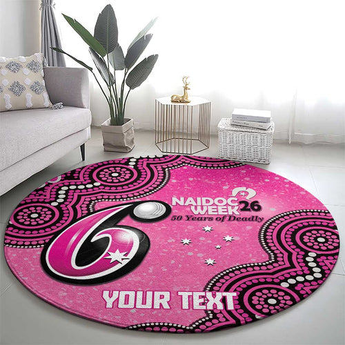 Sydney Sixers NAIDOC Week 2026 Custom Round Carpet 50 Years Deadly Indigenous Art Glitter Effect