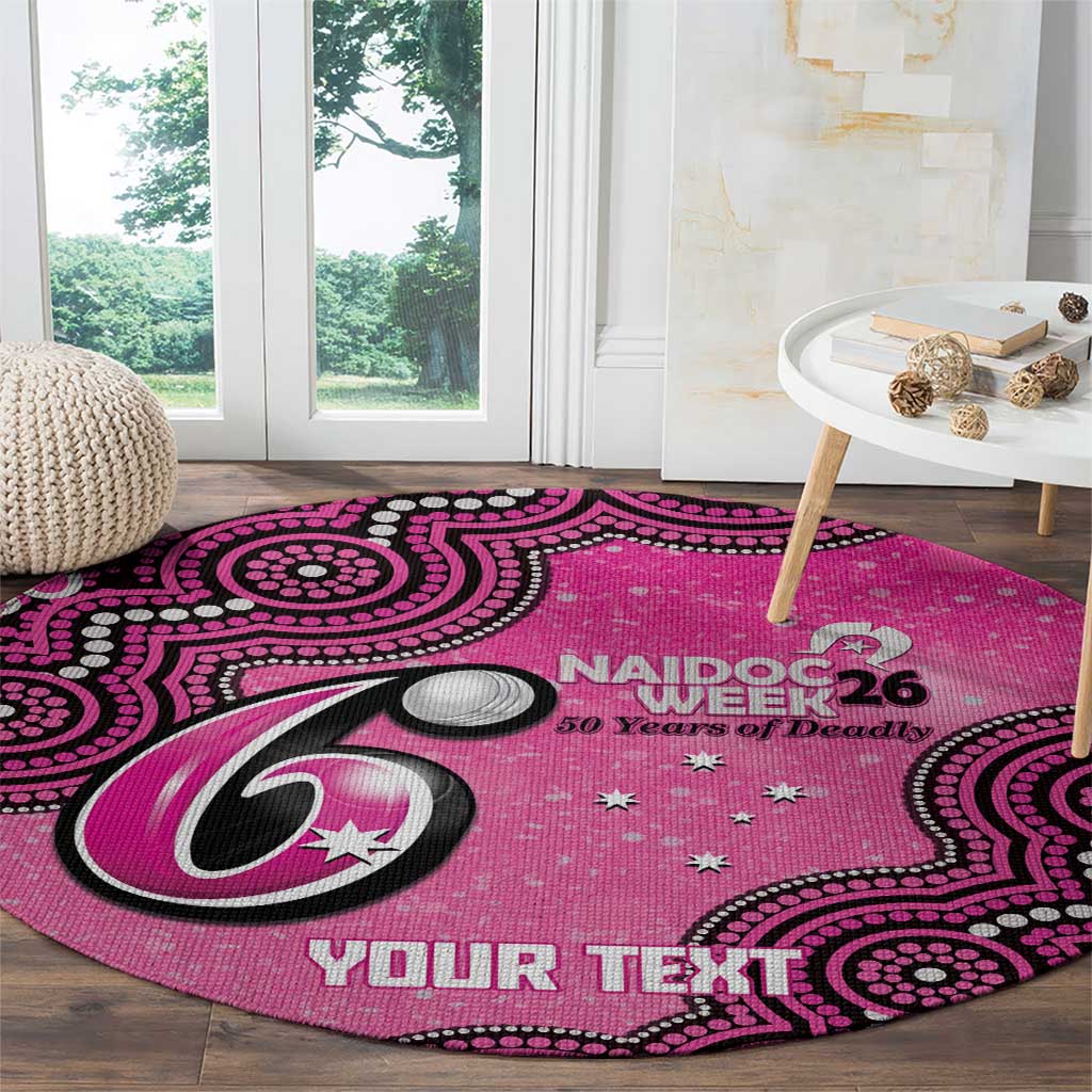 Sydney Sixers NAIDOC Week 2026 Custom Round Carpet 50 Years Deadly Indigenous Art Glitter Effect