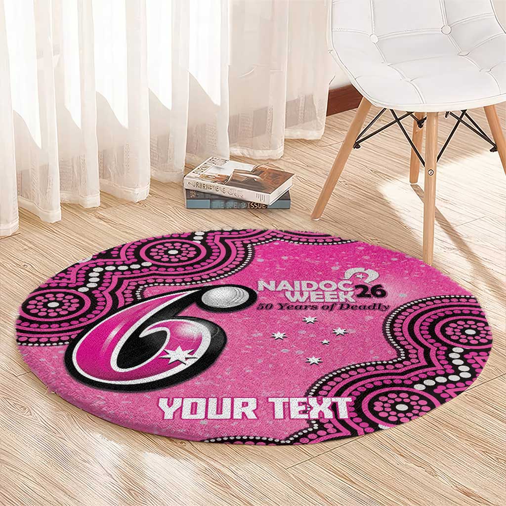 Sydney Sixers NAIDOC Week 2026 Custom Round Carpet 50 Years Deadly Indigenous Art Glitter Effect