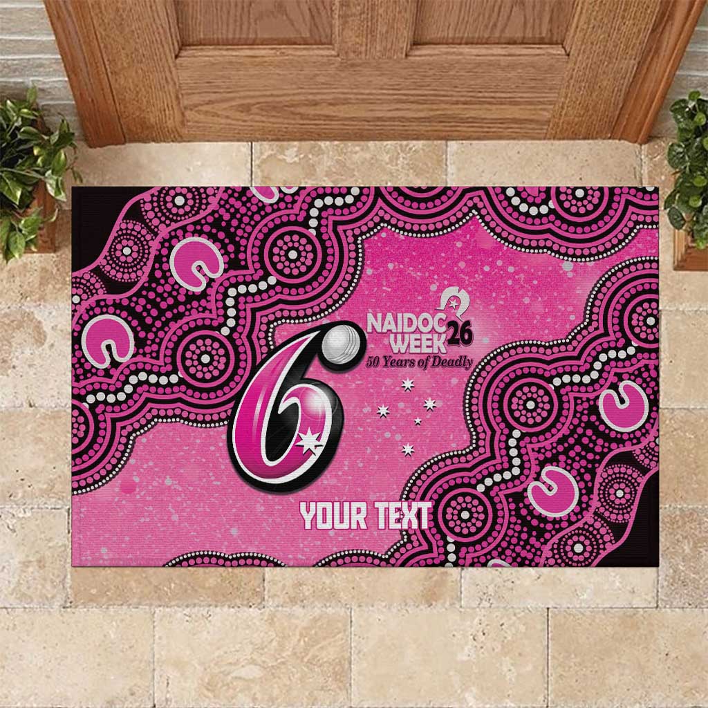 Sydney Sixers NAIDOC Week 2026 Custom Rubber Doormat 50 Years Deadly Indigenous Art Glitter Effect
