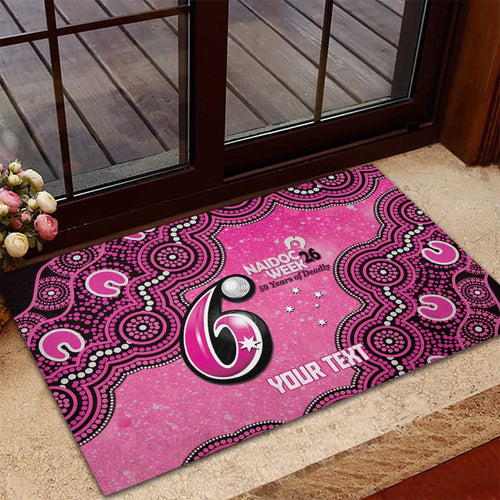 Sydney Sixers NAIDOC Week 2026 Custom Rubber Doormat 50 Years Deadly Indigenous Art Glitter Effect